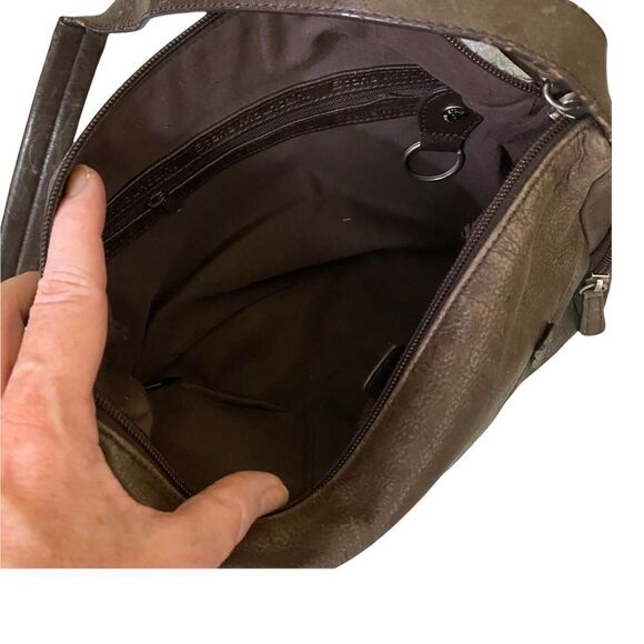 Vintage Stone Mountain Brown Leather Shoulder Bag - Picture 15 of 16